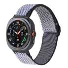 For Samsung Galaxy Watch8 / Watch8 Classic Wave Pattern Nylon Braided Watch Band(White Black) - 1