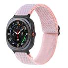 For Samsung Galaxy Watch8 / Watch8 Classic Wave Pattern Nylon Braided Watch Band(Pink) - 1