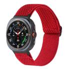 For Samsung Galaxy Watch8 / Watch8 Classic Wave Pattern Nylon Braided Watch Band(Red) - 1