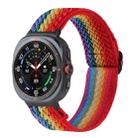 For Samsung Galaxy Watch8 / Watch8 Classic Wave Pattern Nylon Braided Watch Band(Rainbow) - 1