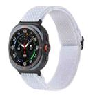 For Samsung Galaxy Watch8 / Watch8 Classic Wave Pattern Nylon Braided Watch Band(White) - 1