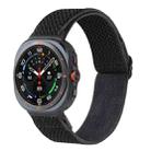 For Samsung Galaxy Watch8 / Watch8 Classic Wave Pattern Nylon Braided Watch Band(Black) - 1