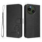 For Sharp Aquos R9 SH-51E Litter Panda Embossing RFID Leather Phone Case with Lanyard(Black) - 2