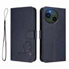 For Sharp Aquos R10 Litter Panda Embossing RFID Leather Phone Case with Lanyard(Blue) - 2