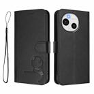 For Sharp Aquos Sense9 Plus Litter Panda Embossing RFID Leather Phone Case with Lanyard(Black) - 2
