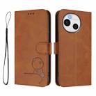 For Sharp Aquos Sense9 Plus Litter Panda Embossing RFID Leather Phone Case with Lanyard(Brown) - 2