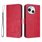 For Sharp Aquos Sense9 Litter Panda Embossing RFID Leather Phone Case with Lanyard(Rose Red) - 2
