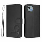 For Sharp Aquos wish4 SH-52E Litter Panda Embossing RFID Leather Phone Case with Lanyard(Black) - 2