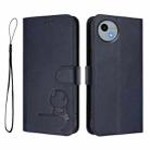 For Sharp Aquos wish4 SH-52E Litter Panda Embossing RFID Leather Phone Case with Lanyard(Blue) - 2
