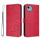 For Sharp Aquos wish4 SH-52E Litter Panda Embossing RFID Leather Phone Case with Lanyard(Rose Red) - 2