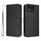 For Asus Zenfone 11 Ultra Litter Panda Embossing RFID Leather Phone Case with Lanyard(Black) - 2