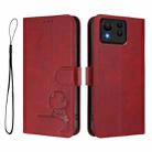 For Asus Zenfone 11 Ultra Litter Panda Embossing RFID Leather Phone Case with Lanyard(Wine Red) - 2
