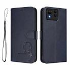 For Asus Zenfone 11 Ultra Litter Panda Embossing RFID Leather Phone Case with Lanyard(Blue) - 2
