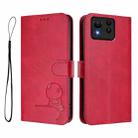 For Asus Zenfone 11 Ultra Litter Panda Embossing RFID Leather Phone Case with Lanyard(Rose Red) - 2