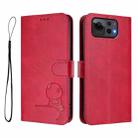 For Asus Zenfone 12 Ultra Litter Panda Embossing RFID Leather Phone Case with Lanyard(Rose Red) - 2