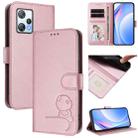 For Blackview A53 Litter Panda Embossing RFID Leather Phone Case with Lanyard(Pink) - 1