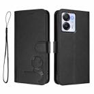 For Blackview Oscal Modern 8 / Color 8 Litter Panda Embossing RFID Leather Phone Case with Lanyard(Black) - 2