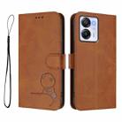 For Blackview Oscal Modern 8 / Color 8 Litter Panda Embossing RFID Leather Phone Case with Lanyard(Brown) - 2