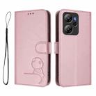 For Blackview Oscal Tiger 13 Litter Panda Embossing RFID Leather Phone Case with Lanyard(Pink) - 2