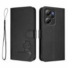 For Blackview Oscal Tiger 13 Litter Panda Embossing RFID Leather Phone Case with Lanyard(Black) - 2