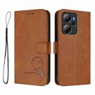 For Blackview Oscal Tiger 13 Litter Panda Embossing RFID Leather Phone Case with Lanyard(Brown) - 2