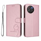 For Blackview Shark 8 / Oscal Tiger 12 Litter Panda Embossing RFID Leather Phone Case with Lanyard(Pink) - 2