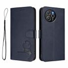For Blackview Shark 8 / Oscal Tiger 12 Litter Panda Embossing RFID Leather Phone Case with Lanyard(Blue) - 2