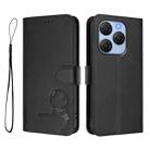 For Blackview Shark 9 5G Litter Panda Embossing RFID Leather Phone Case with Lanyard(Black) - 2