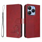 For Blackview Shark 9 5G Litter Panda Embossing RFID Leather Phone Case with Lanyard(Wine Red) - 2