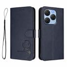 For Blackview Shark 9 5G Litter Panda Embossing RFID Leather Phone Case with Lanyard(Blue) - 2