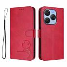 For Blackview Shark 9 5G Litter Panda Embossing RFID Leather Phone Case with Lanyard(Rose Red) - 2