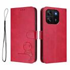 For Blackview Wave 6C Litter Panda Embossing RFID Leather Phone Case with Lanyard(Rose Red) - 2