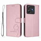 For Blackview Wave 8 / 8C Litter Panda Embossing RFID Leather Phone Case with Lanyard(Pink) - 2