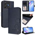 For Blackview Wave 8 / 8C Litter Panda Embossing RFID Leather Phone Case with Lanyard(Blue) - 1