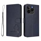 For BLU Bold K10 Litter Panda Embossing RFID Leather Phone Case with Lanyard(Blue) - 2