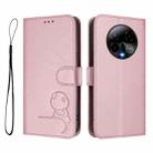 For BLU Bold K50 Litter Panda Embossing RFID Leather Phone Case with Lanyard(Pink) - 2