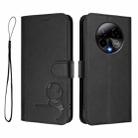 For BLU Bold K50 Litter Panda Embossing RFID Leather Phone Case with Lanyard(Black) - 2
