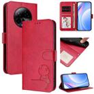 For BLU Bold K50 Litter Panda Embossing RFID Leather Phone Case with Lanyard(Rose Red) - 1