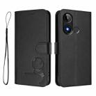 For BLU C9 Litter Panda Embossing RFID Leather Phone Case with Lanyard(Black) - 2