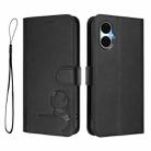 For BLU G53 Litter Panda Embossing RFID Leather Phone Case with Lanyard(Black) - 2
