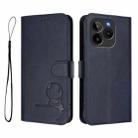 For BLU G54 Litter Panda Embossing RFID Leather Phone Case with Lanyard(Blue) - 2