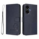 For BLU G64 Litter Panda Embossing RFID Leather Phone Case with Lanyard(Blue) - 2