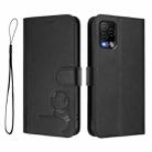 For BLU View 5 Pro Litter Panda Embossing RFID Leather Phone Case with Lanyard(Black) - 2
