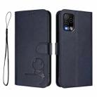 For BLU View 5 Pro Litter Panda Embossing RFID Leather Phone Case with Lanyard(Blue) - 2