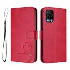 For BLU View 5 Pro Litter Panda Embossing RFID Leather Phone Case with Lanyard(Rose Red) - 2