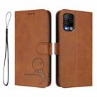 For BLU View 5 Pro Litter Panda Embossing RFID Leather Phone Case with Lanyard(Brown) - 2