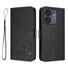 For BLU View 5 Litter Panda Embossing RFID Leather Phone Case with Lanyard(Black) - 2