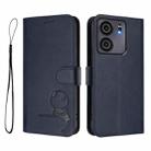 For BLU View 5 Litter Panda Embossing RFID Leather Phone Case with Lanyard(Blue) - 2