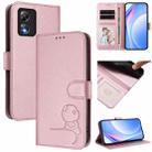 For Boost Mobile Celero 5G SC SN339D Litter Panda Embossing RFID Leather Phone Case with Lanyard(Pink) - 1
