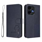 For Boost Mobile Celero 5G+ / Celero 3+ 5G Litter Panda Embossing RFID Leather Phone Case with Lanyard(Blue) - 2
